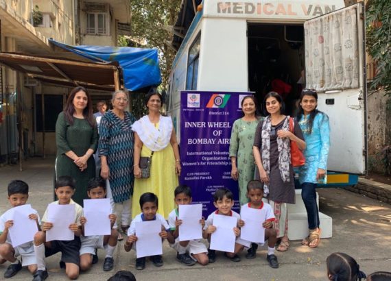 Good touch bad touch and medical camp conducted by Innerwheel club of Bombay Airport at Mahila Sangh and Angel land school